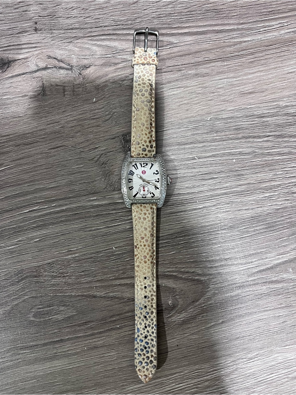 Michele Signature Tonneau Diamond Watch